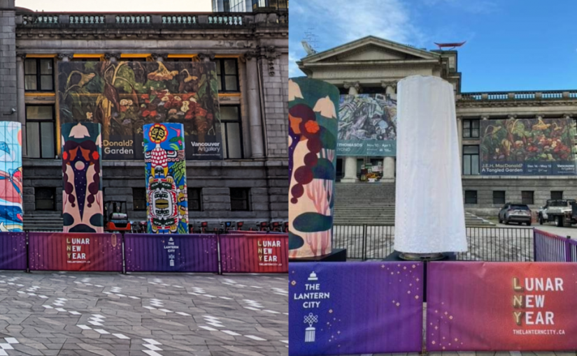 【採花燈賊】溫哥華美術館戶外展出八個巨型花燈 其中一個被盜