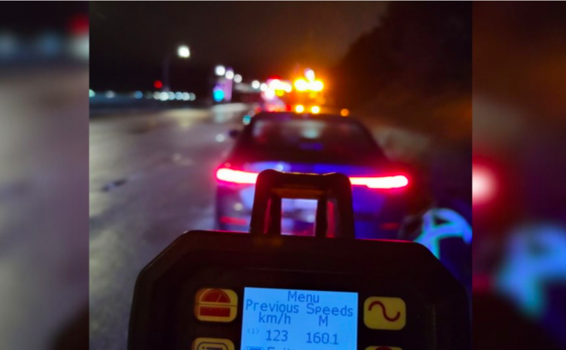 又一例！列治文新手司機超速兩倍違規超載被抓現行