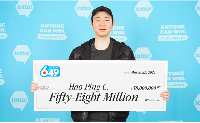 幸運兒是他！華青喜中6/49金球獎  贏得5800萬元獎金