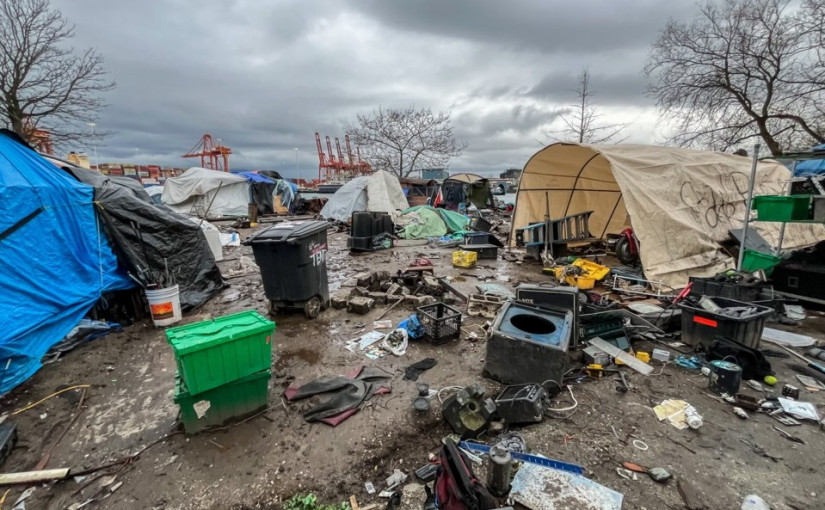 警方到螃蟹公園執行清拆令有帳篷居民留守 組織要求延期