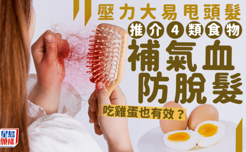 壓力大易甩頭髮！防脫髮要吃雞蛋？中醫推介4類食物 補氣血養黑髮
