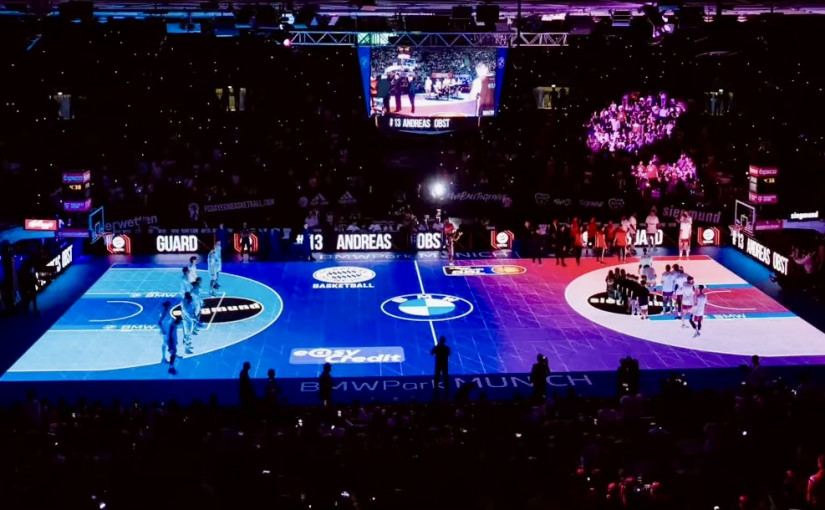 科技/有片| LED動態籃球玻璃地板    隨時「變臉」令人眼花繚亂