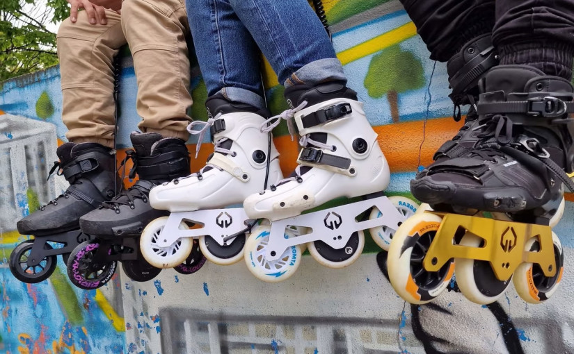 科技|電動直排輪鞋電池掛腰間  減少重量騎行更輕鬆