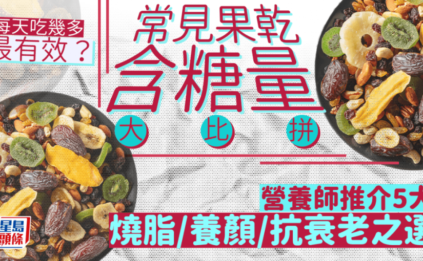 常見果乾含糖量大比拼 營養師推介5大燒脂/養顏/抗衰老之選 每天吃幾多最有效？