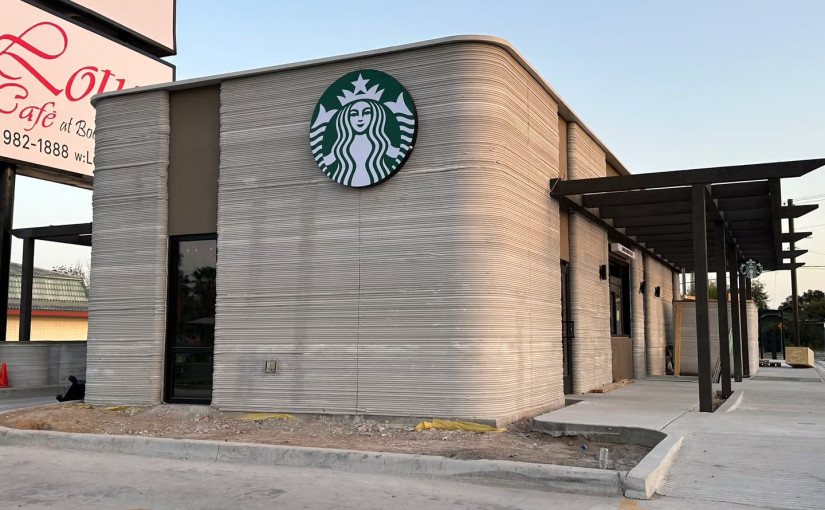 科技|首間3D打印星巴克登場 美國機械人建築熱潮持續