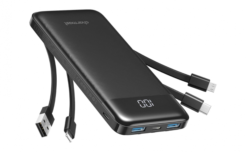 【外出必備】Charmast 自帶線行動電源，$23.98 就有！隨時隨地快速補電！