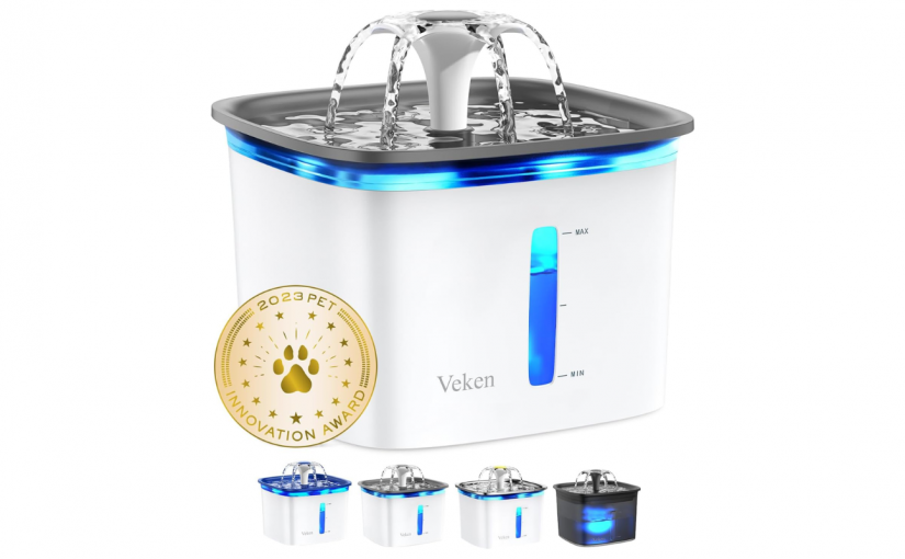 特價 $29.99！Veken 2.8L 【自動寵物飲水機】，還能自動循環過濾！