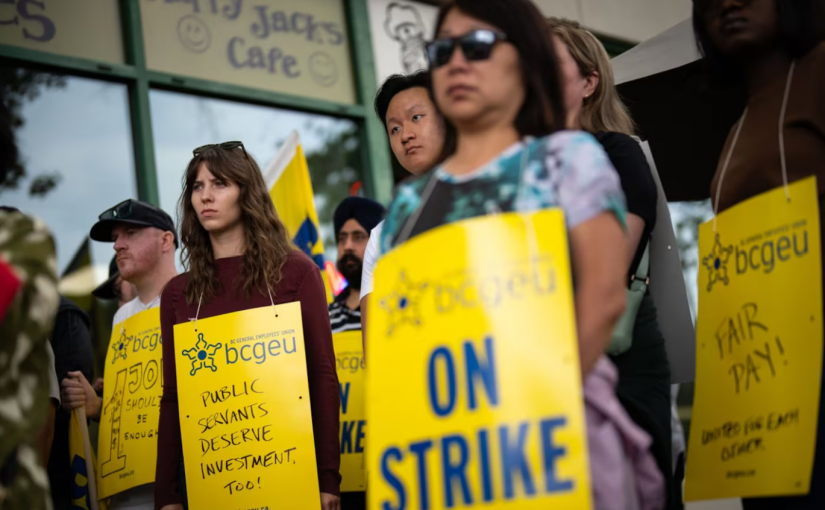 省雇員罷工升級  卑詩酒類大麻批貨倉庫員工加入罷工