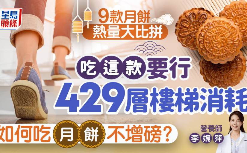中秋節2025｜9款月餅熱量大比拼 吃這款要行429層樓梯消耗 如何吃月餅不增磅？